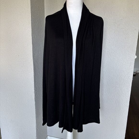 THE ROW Knightsbridge Open Front Light weight Cardigan Black - Small ($450) - Picture 3 of 12